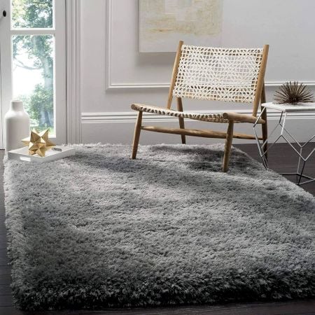 Soft Grey Textured Hall Mat